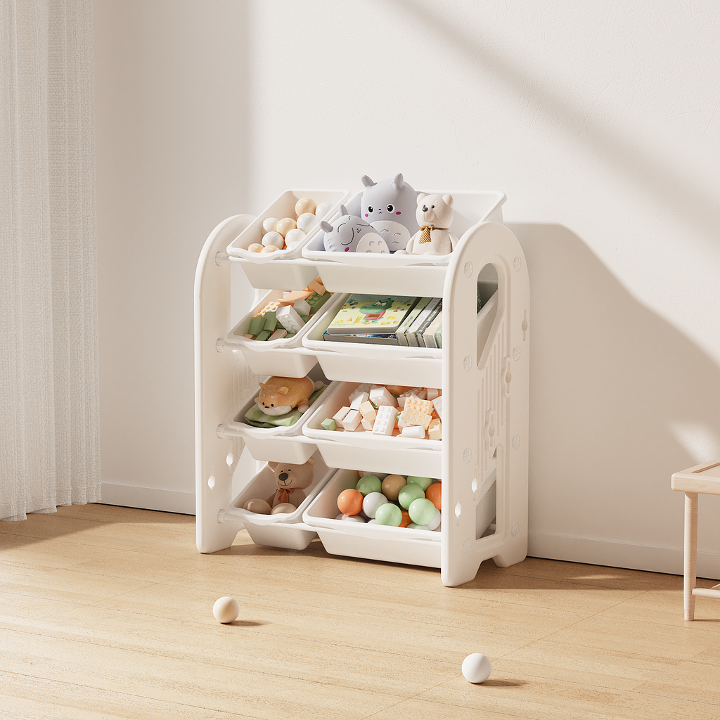Multi-Tier Kids Toy & Book Storage Shelf