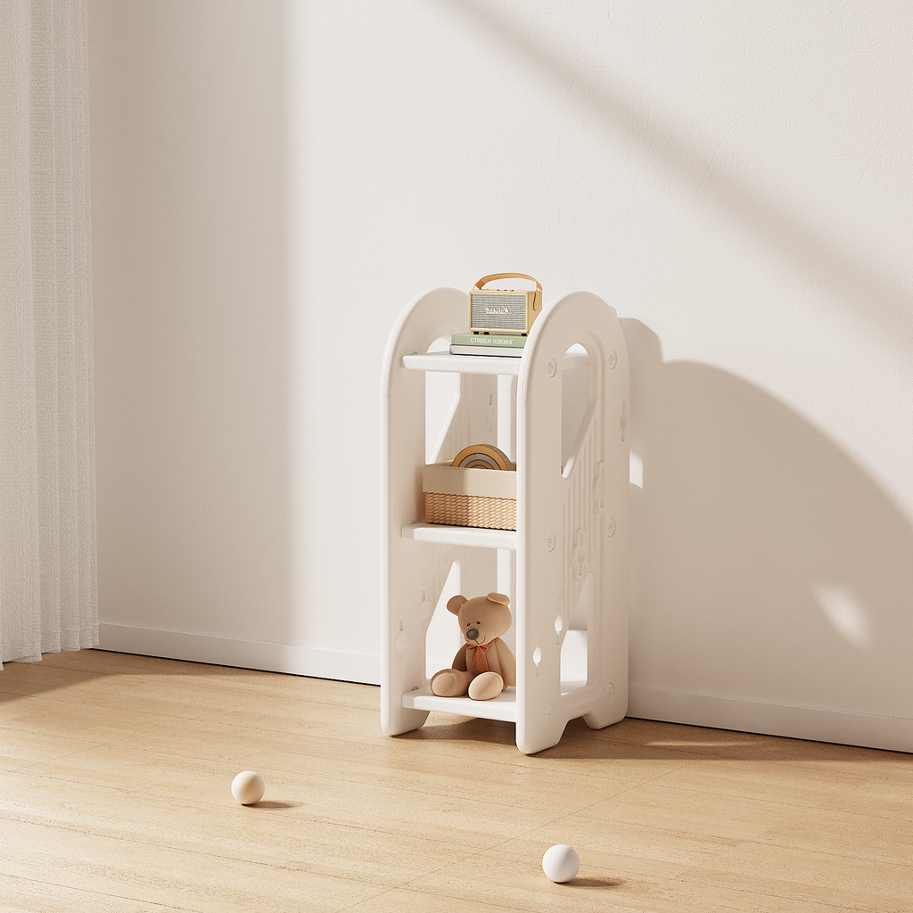 Multi-Tier Kids Toy & Book Storage Shelf
