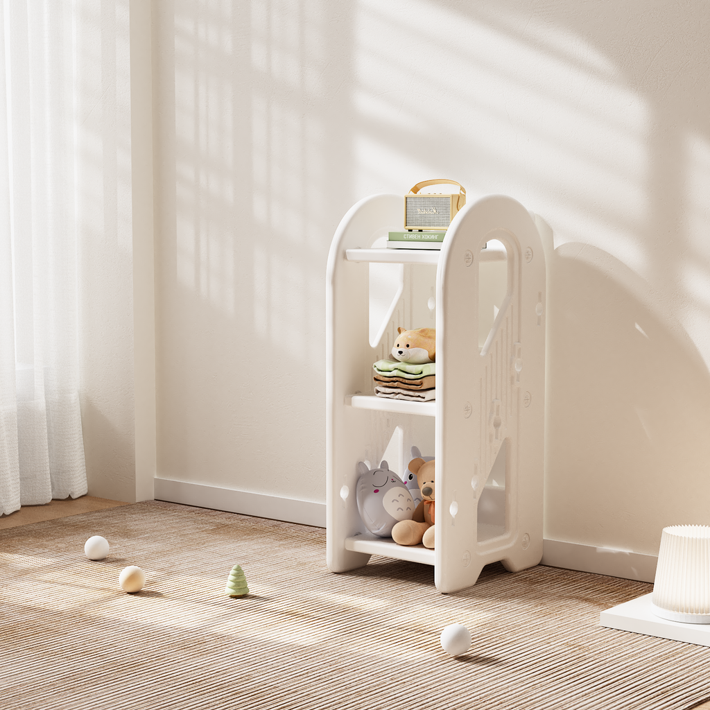 Multi-Tier Kids Toy & Book Storage Shelf