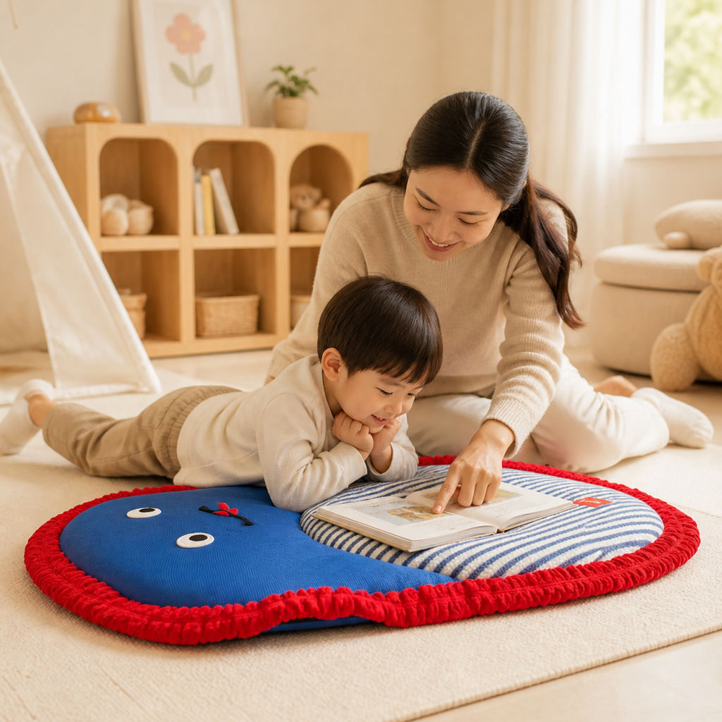 Blue Smiley Adjustable Kids Chair