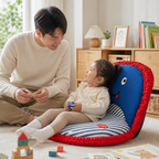 Blue Smiley Adjustable Kids Chair