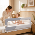 No-Drill Adjustable Baby Bed Rail Guard