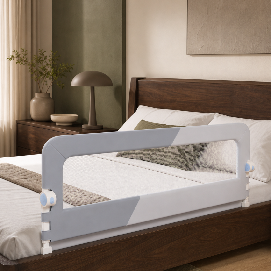 No-Drill Adjustable Baby Bed Rail Guard