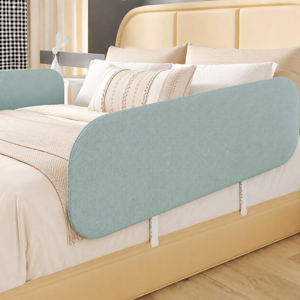 Tool-Free Foldable Bed Rail for Kids
